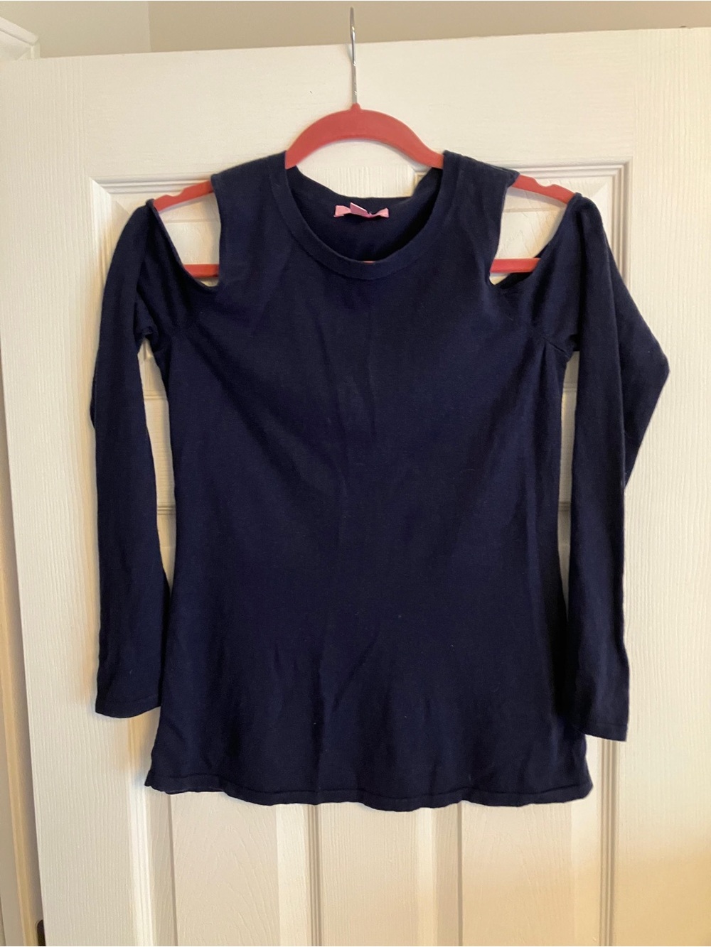 Lilly Pulitzer Navy Cold-Shoulder Long Sleeve Top
